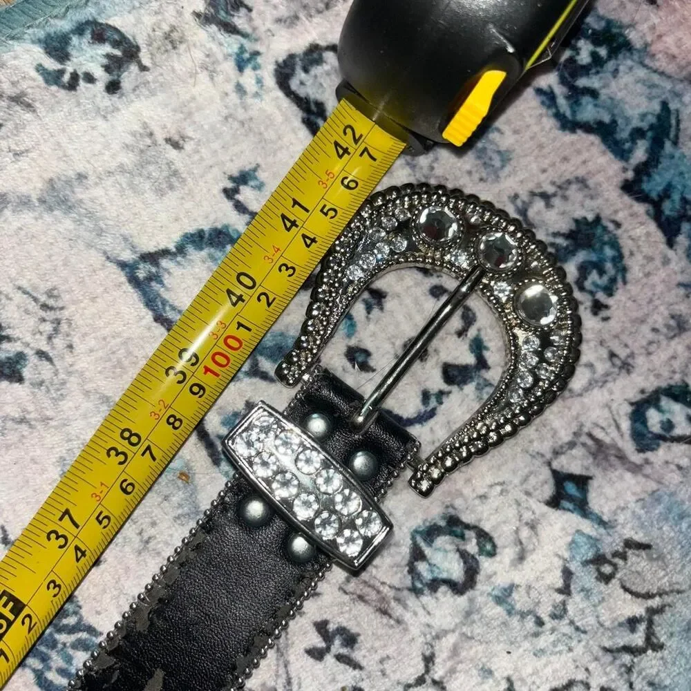 Unbranded Women's Black and Silver Belt